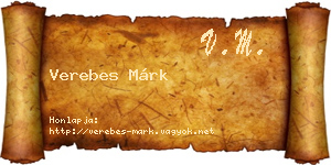 Verebes Márk névjegykártya